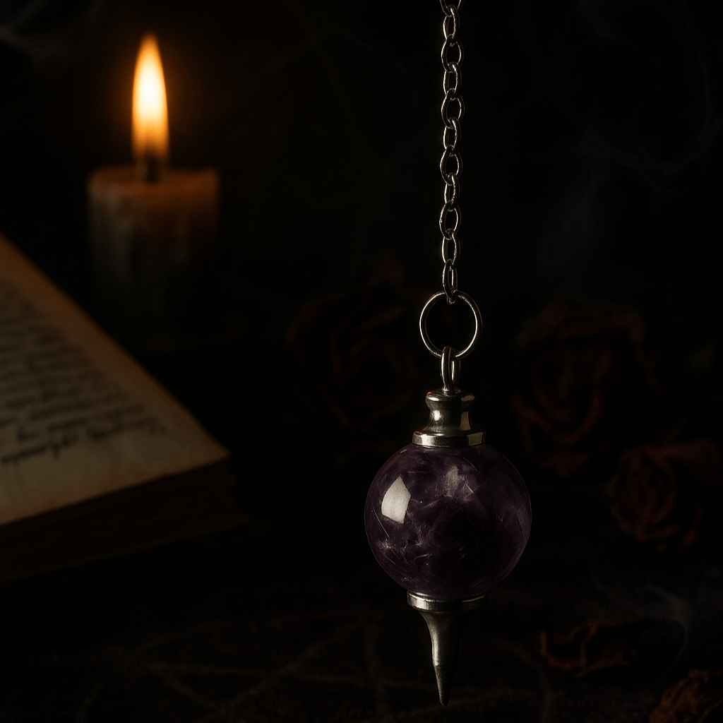 Amethyst Dowsing Round Pendulum