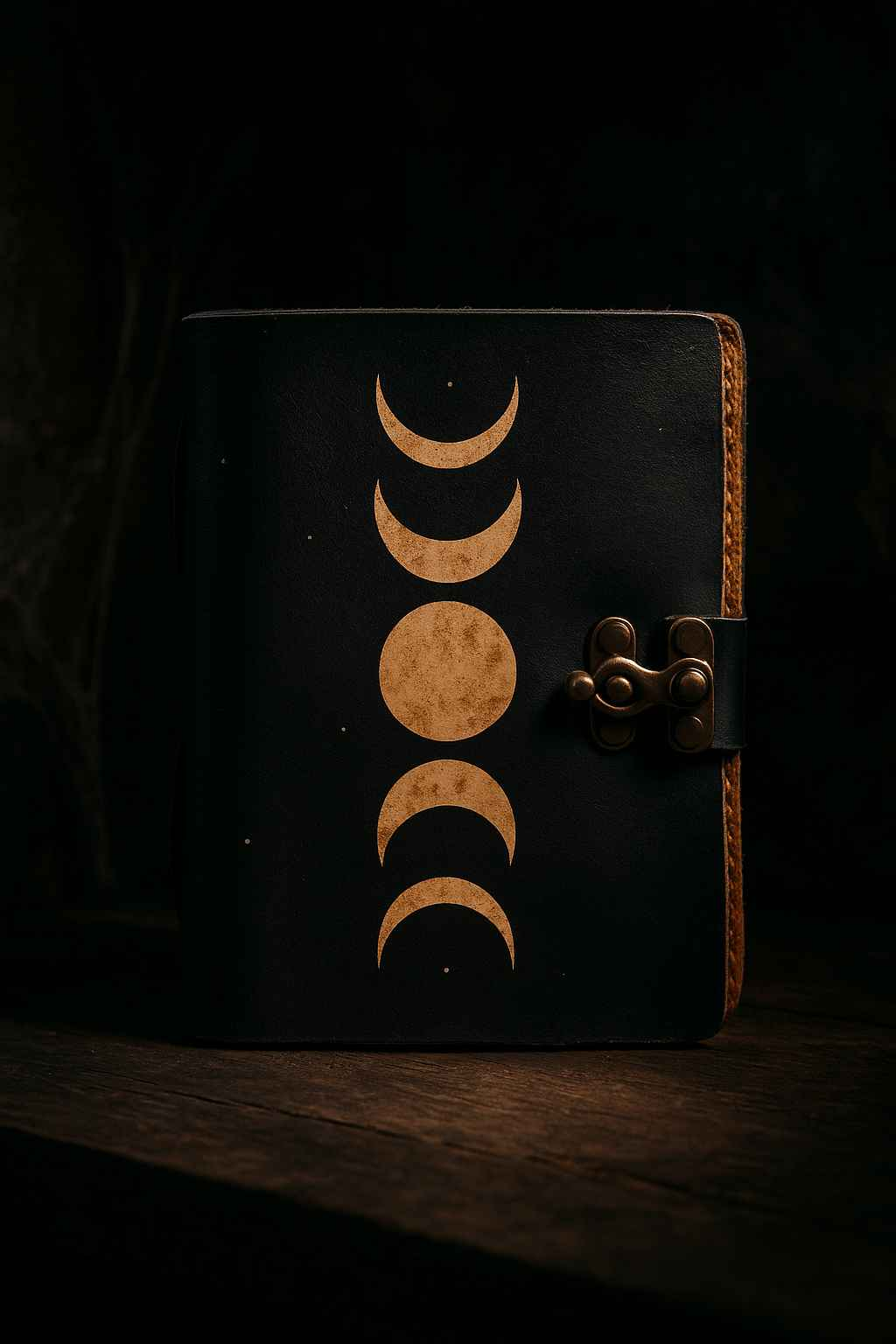 Anitique journal with Moon phases