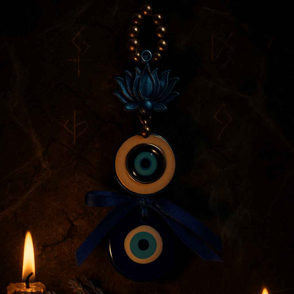 Blue Lotus Evil Eye Amulet