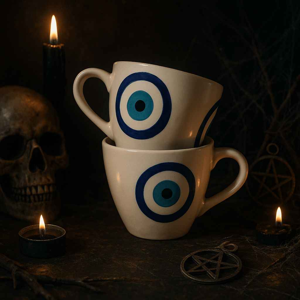 Evil Eye Ceramic Cups (Set of 2)
