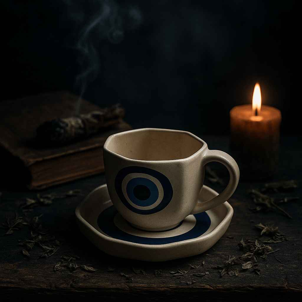 Evil eye Cup and Saucer