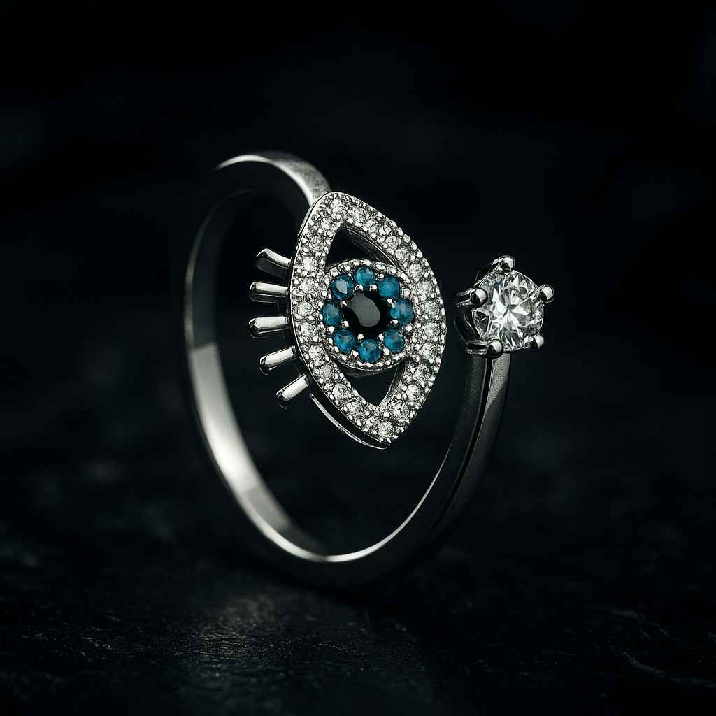 Evil Eye Diamond Accent Ring