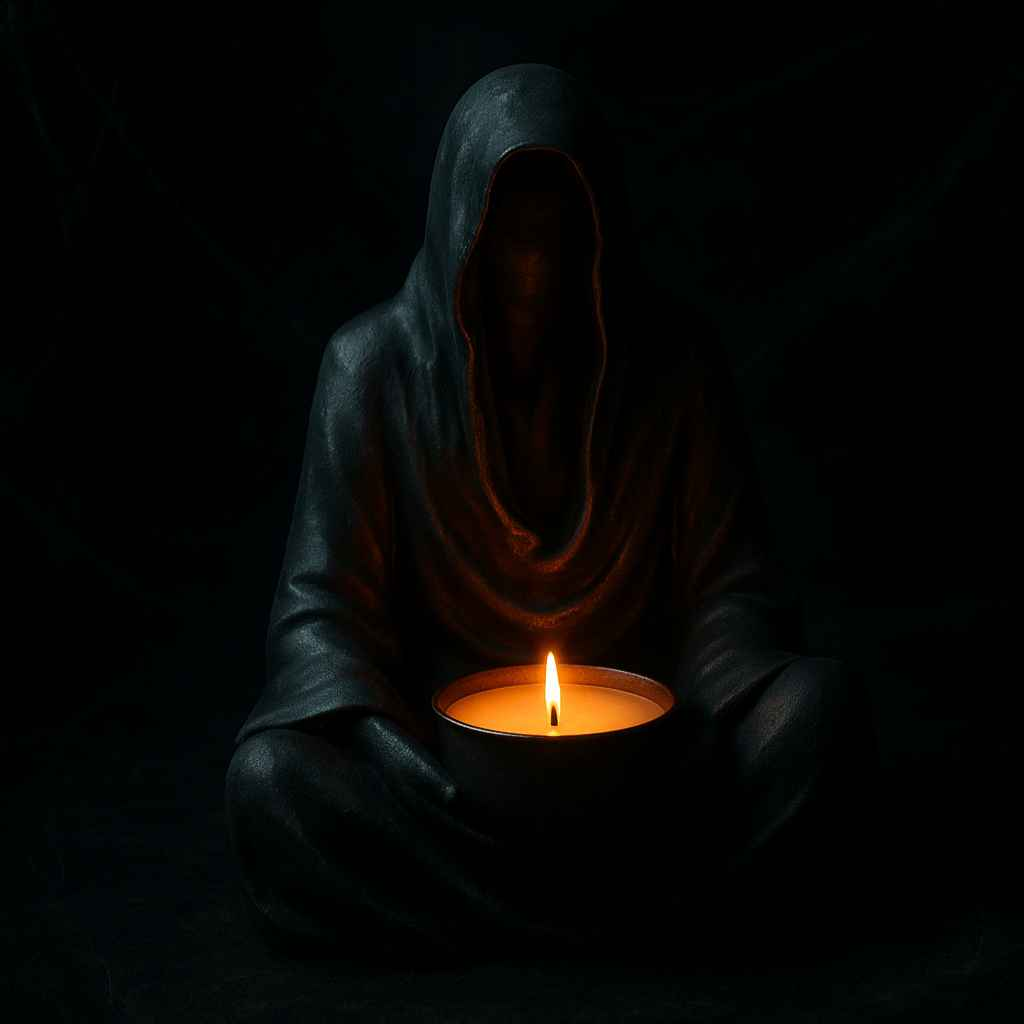 Faceless Monk Candle Holder