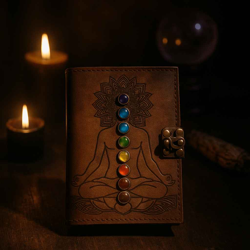 Handcrafted Seven Stone Buddha Leather Journal
