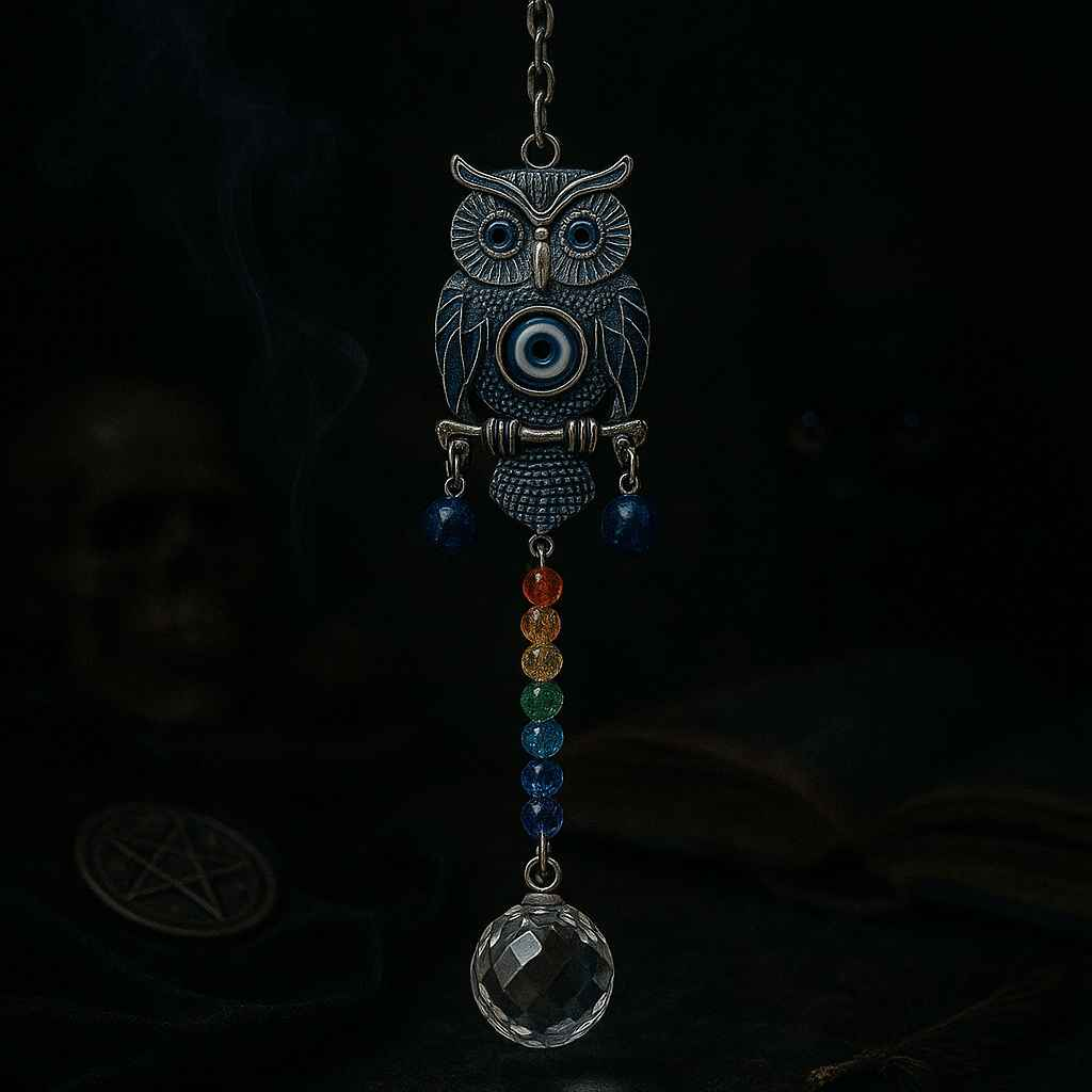 Mystic Owl Evil Eye Hanging Charm