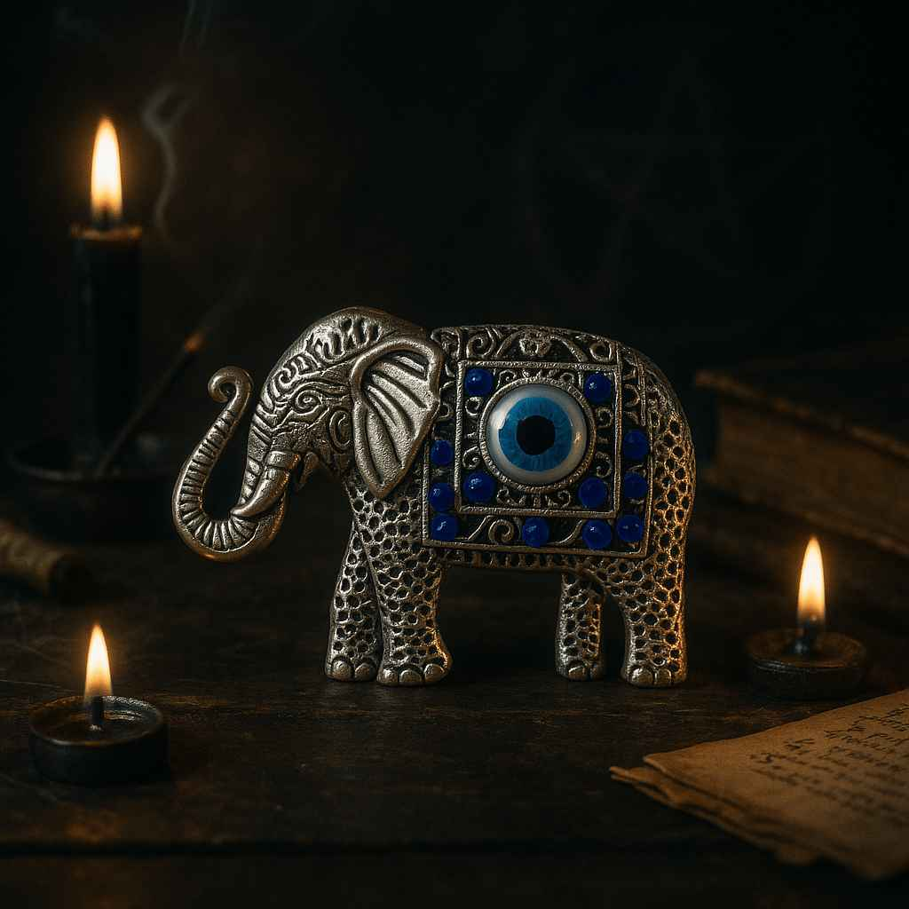 Mystical Elephant Evil Eye Showpiece