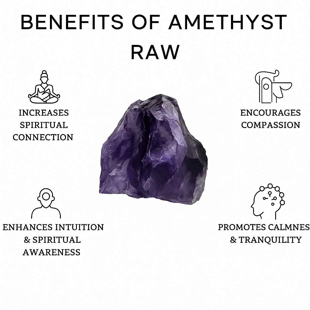 Natural raw Amethyst crystal