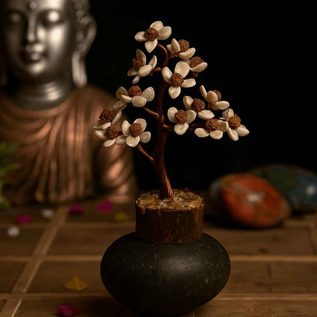 Rudraksha & Gemstone Bonsai Tree