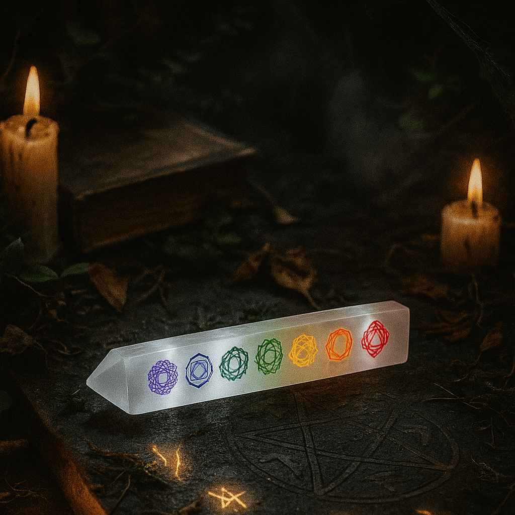 This beautifully carved Selenite Tower is a powerful energy tool known for its high vibrational freq