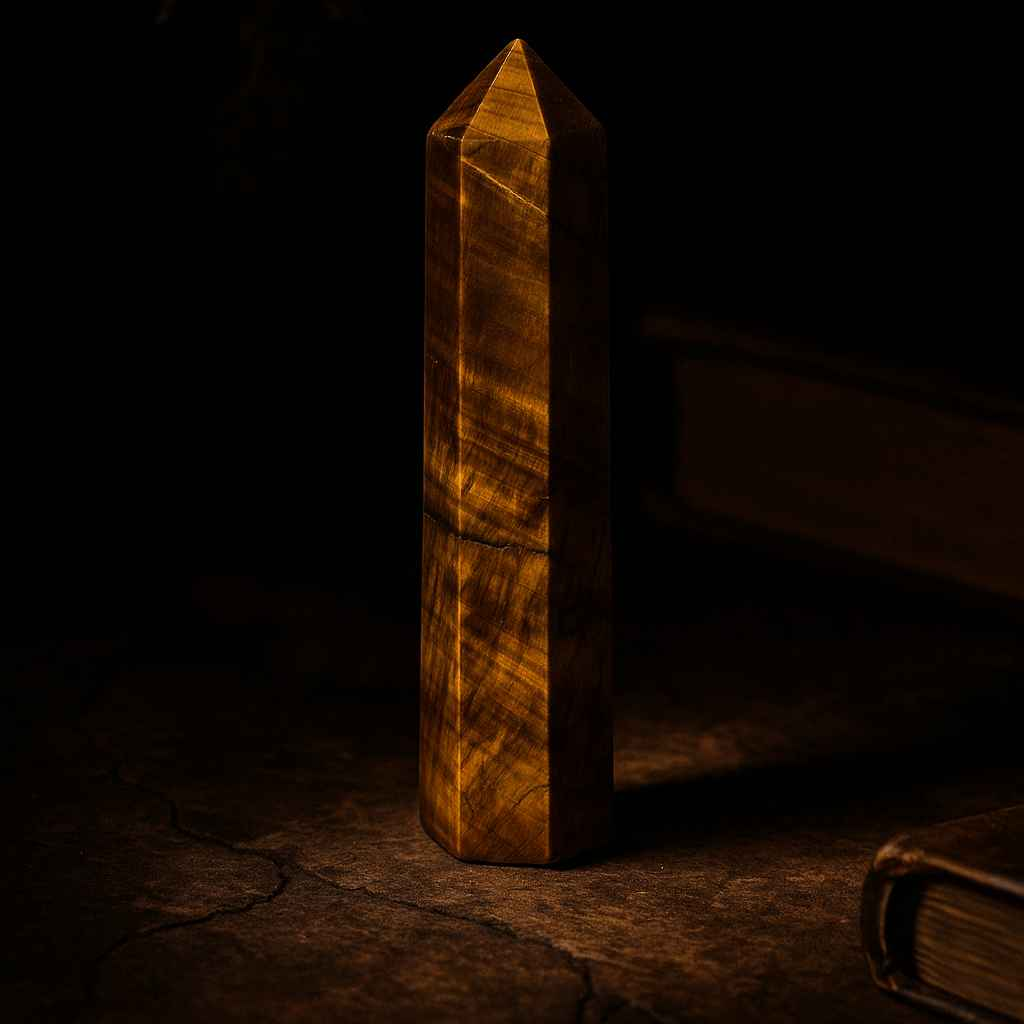 Tiger Eye Crystal Obelisk