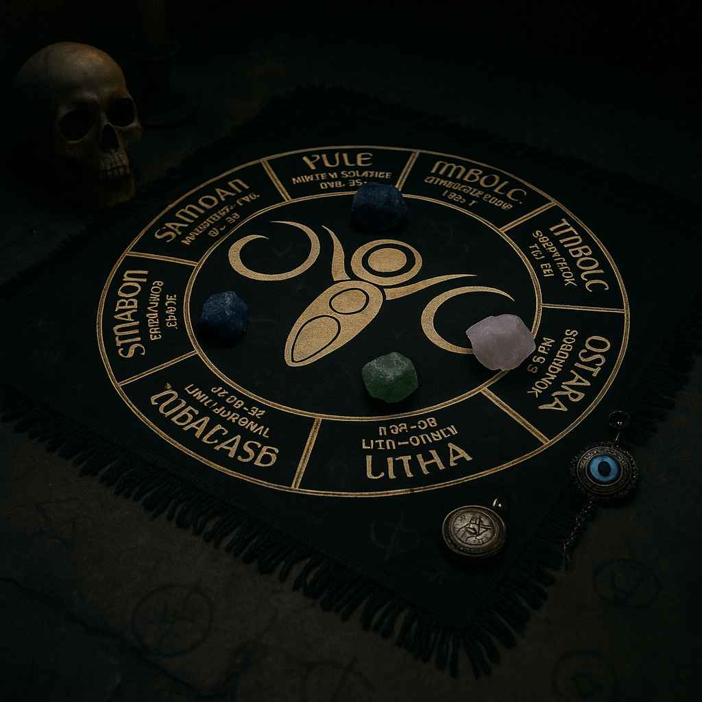 Wiccan Altar Ritual Wheel Cloth