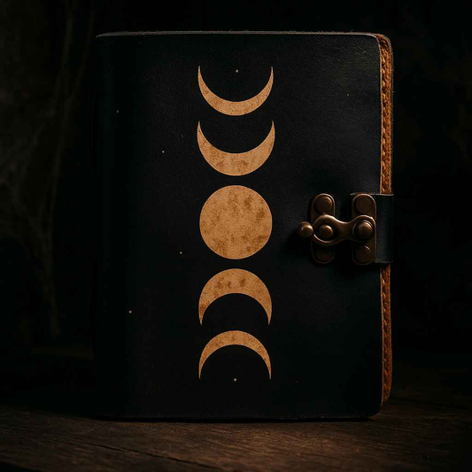 Anitique journal with Moon phases