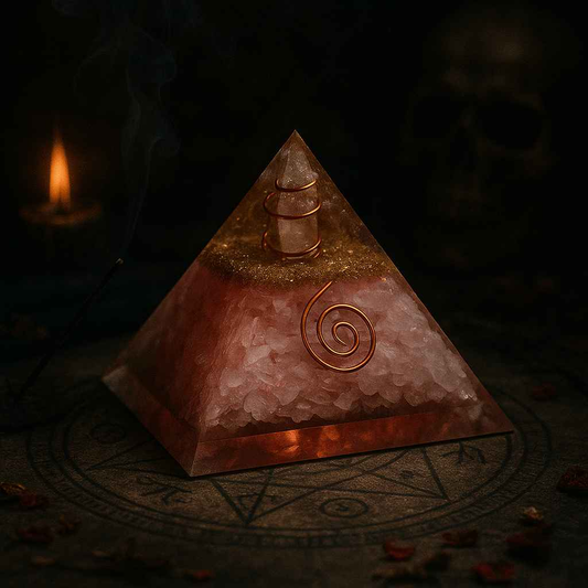 Rose Quartz Orgone Pyramid